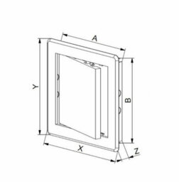 Stainless Steel Access Panels Metal 135mm X 210mm Wall - thumbnail 3