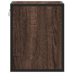 Berkfield Wall-Mounted Bedside Cabinets 2 Pcs Brown Oak 40X31X39.5 Cm - thumbnail 7