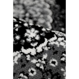 Melrose Colorama Traditional Black Grey Area Indoor Round Rug 120X120Cm - thumbnail 2