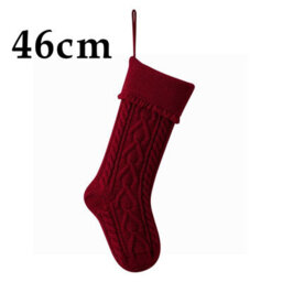 Amorly 4Pcs Red Knitted Christmas Stockings With Ruffled Cuff, Hanging Decor Stockings For Fireplace Mantel Holiday Home Party Decor - thumbnail 5
