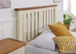Save On Goods UK 3Ft Single Real Oak & Ivory Cream Solid,strong,wood Bed Frame.wooden Bedstead - thumbnail 2