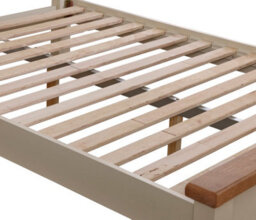 Save On Goods UK 3Ft Single Real Oak & Ivory Cream Solid,strong,wood Bed Frame.wooden Bedstead - thumbnail 4