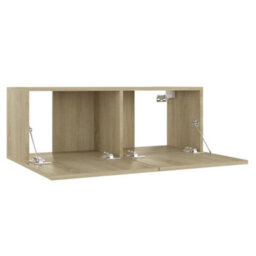 Berkfield 3 Piece Tv Cabinet Set Sonoma Oak Engineered Wood - thumbnail 7