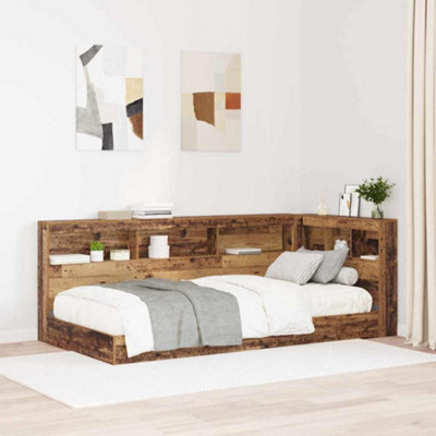 Berkfield Storage Headboard With Shelf Old Wood 80 Cm Engineered Wood - image 1