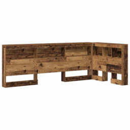Berkfield Storage Headboard With Shelf Old Wood 80 Cm Engineered Wood - thumbnail 2