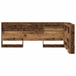 Berkfield Storage Headboard With Shelf Old Wood 80 Cm Engineered Wood - thumbnail 5