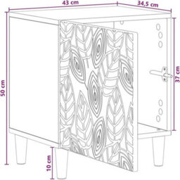 Bedside Cabinet Tables X 2 Bedroom Nightstand Storage Units White - thumbnail 2