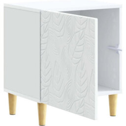 Bedside Cabinet Tables X 2 Bedroom Nightstand Storage Units White - thumbnail 6