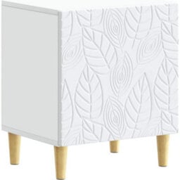 Bedside Cabinet Tables X 2 Bedroom Nightstand Storage Units White - thumbnail 5