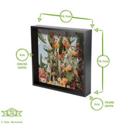 "Nicola Spring 3D Deep Box Photo Frames - 10 X 10"" - White - Pack Of 2" - thumbnail 4