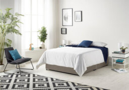 Somnior Beds Somnior Tweed Coffee Memory Foam Divan Bed With Mattress And 4 Drawers- King - thumbnail 1
