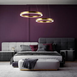Luminosa Lighting Luminosa Maytoni Saturno Modern Integrated Led Pendant Ceiling Light Brass, 3100Lm, 4000K - thumbnail 2