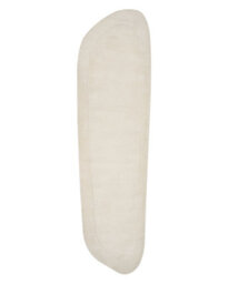 Beliani Hand-Tufted Oval Rug 80 X 250 Cm Light Beige Viscose-Wool Modern - thumbnail 1