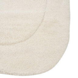 Beliani Hand-Tufted Oval Rug 80 X 250 Cm Light Beige Viscose-Wool Modern - thumbnail 6