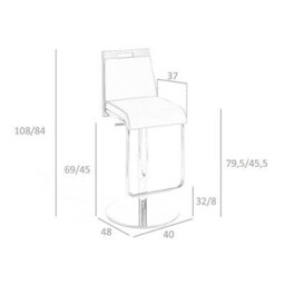 Angel Cerda Elegant Brown And Walnut Leatherette Swivel Stool For Modern Homes - thumbnail 7