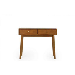Ashfield Cherry Ash Writing Desk With 2 Drawers - thumbnail 3
