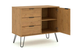 Core Products Augusta Industrial Pine Sideboard 1 Door, 3 Drawers H73.6Cm X W90.0Cm X D43.0Cm - thumbnail 5