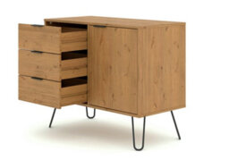 Core Products Augusta Industrial Pine Sideboard 1 Door, 3 Drawers H73.6Cm X W90.0Cm X D43.0Cm - thumbnail 4