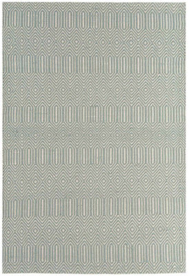 Modern Rug, Luxurious Wool Rug For Bedroom, & Livingroom, Cotton Geometric Rug, Duck Egg Geometric Rug-100Cm X 150Cm - image 1