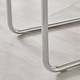 Furniturebox Set Of 2 - Dining Modern Dining Chairs - White Faux Leather Chrome Leg Dining Chairs - Kitchen Dining Room Chairs - thumbnail 8