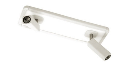 Luminosa Lighting Luminosa Ibiza Spotlight 2 Head With Backlit Light 2X5W+10W Led White, 1500Lm, 4000K - image 1