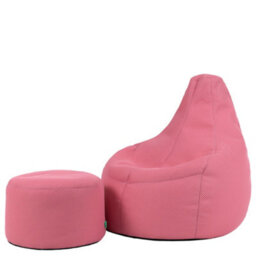 Icon Gaming Performance Mesh Xl Recliner Bean Bag And Footstool, Light Pink - thumbnail 3