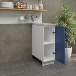 Jd Greta Adjustable Legs Kitchen Base Unit 300mm Storage Cabinet With Door Shelf 30Cm - Navy Blue Matt With Worktop - thumbnail 3