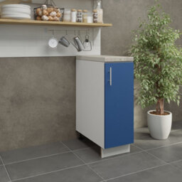 Jd Greta Adjustable Legs Kitchen Base Unit 300mm Storage Cabinet With Door Shelf 30Cm - Navy Blue Matt With Worktop - thumbnail 2