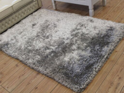 Plush Silver Luxury Shaggy Polyester Modern Luxurious Handmade Sparkle Rug For Living Room And Bedroom-160Cm X 230Cm - thumbnail 4