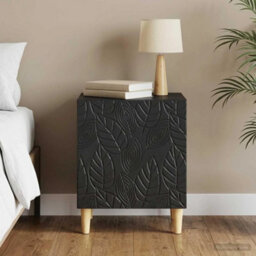 Bedside Cabinet Tables X 2 Bedroom Nightstand Storage Units - thumbnail 1