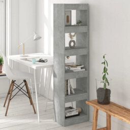 Berkfield Book Cabinet/room Divider Concrete Grey 40X30X166 Cm