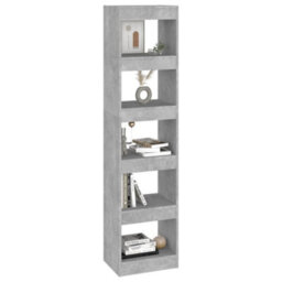 Berkfield Book Cabinet/room Divider Concrete Grey 40X30X166 Cm - thumbnail 5