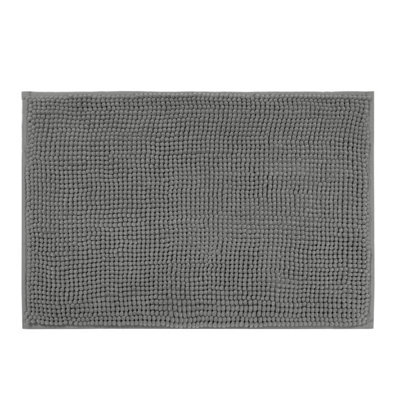 Aspire Homeware Quick Dry Chenille Bathmat Soft Water Absorbent Shower Mat Non-Slip Floor Mat, Grey (L)90Cm X (W)60Cm - image 1