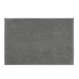 Aspire Homeware Quick Dry Chenille Bathmat Soft Water Absorbent Shower Mat Non-Slip Floor Mat, Grey (L)90Cm X (W)60Cm - thumbnail 1