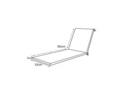 Coco Grayed Jade Outdoor Sunlounger Cushion (L)185Cm - thumbnail 2