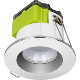 Luceco Ftype Mk2 Polished Chrome Effect Fixed Led Fire-Rated Cool & Warm Downlight 6W Ip65, Pack Of 6 - thumbnail 1