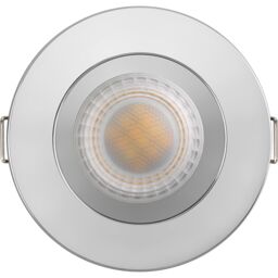 Luceco Ftype Mk2 Polished Chrome Effect Fixed Led Fire-Rated Cool & Warm Downlight 6W Ip65, Pack Of 6 - thumbnail 4