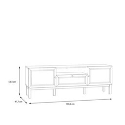 Furniture To Go Wensley 2 Door 1 Drawer Tv Unit In Light Grey And Oak Inc Led Lighting - thumbnail 9