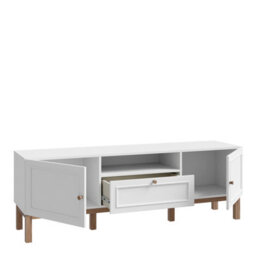 Furniture To Go Wensley 2 Door 1 Drawer Tv Unit In Light Grey And Oak Inc Led Lighting - thumbnail 3