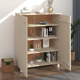 Berkfield Shoe Cabinet Honey Brown 85X40X108 Cm Solid Wood Pine - thumbnail 7