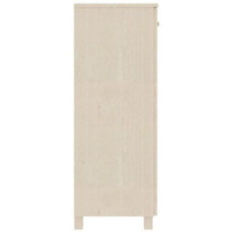 Berkfield Shoe Cabinet Honey Brown 85X40X108 Cm Solid Wood Pine - thumbnail 4