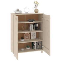 Berkfield Shoe Cabinet Honey Brown 85X40X108 Cm Solid Wood Pine - thumbnail 6