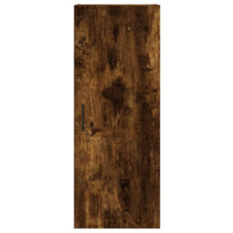 Berkfield Highboard Smoked Oak 34.5X34X180 Cm Engineered Wood - thumbnail 6