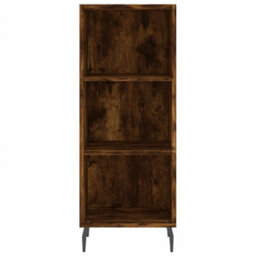Berkfield Highboard Smoked Oak 34.5X34X180 Cm Engineered Wood - thumbnail 8
