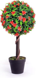 Best Artificial 2Ft / 60Cm Red Lily Ball Tree Plant Garden Office Conservatory Tropical Indoor Outdoor - thumbnail 1