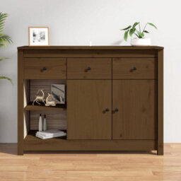 Berkfield Sideboard Honey Brown 100X35X74 Cm Solid Wood Pine