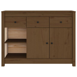 Berkfield Sideboard Honey Brown 100X35X74 Cm Solid Wood Pine - thumbnail 6