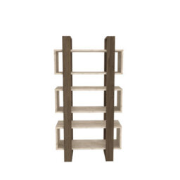 Decorotika Reina 150 Cm Bookcase Travertine&walnut - thumbnail 4