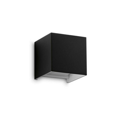 Ideal Lux Atom 2 Light Integrated Led Outdoor Up Down Wall Lamp Black 1050Lm 3000K Ip54 - image 1