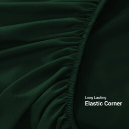 Ameha Super King Plain Dyed Fitted Sheet 40Cm-Extra Deep Pocket Emerald Green Fitted Bed Sheets Microfiber Bedding Sheet 180X200Cm - thumbnail 6